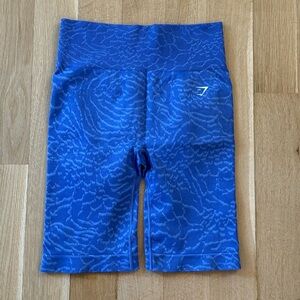 Gymshark Blue Textured Biker Shorts